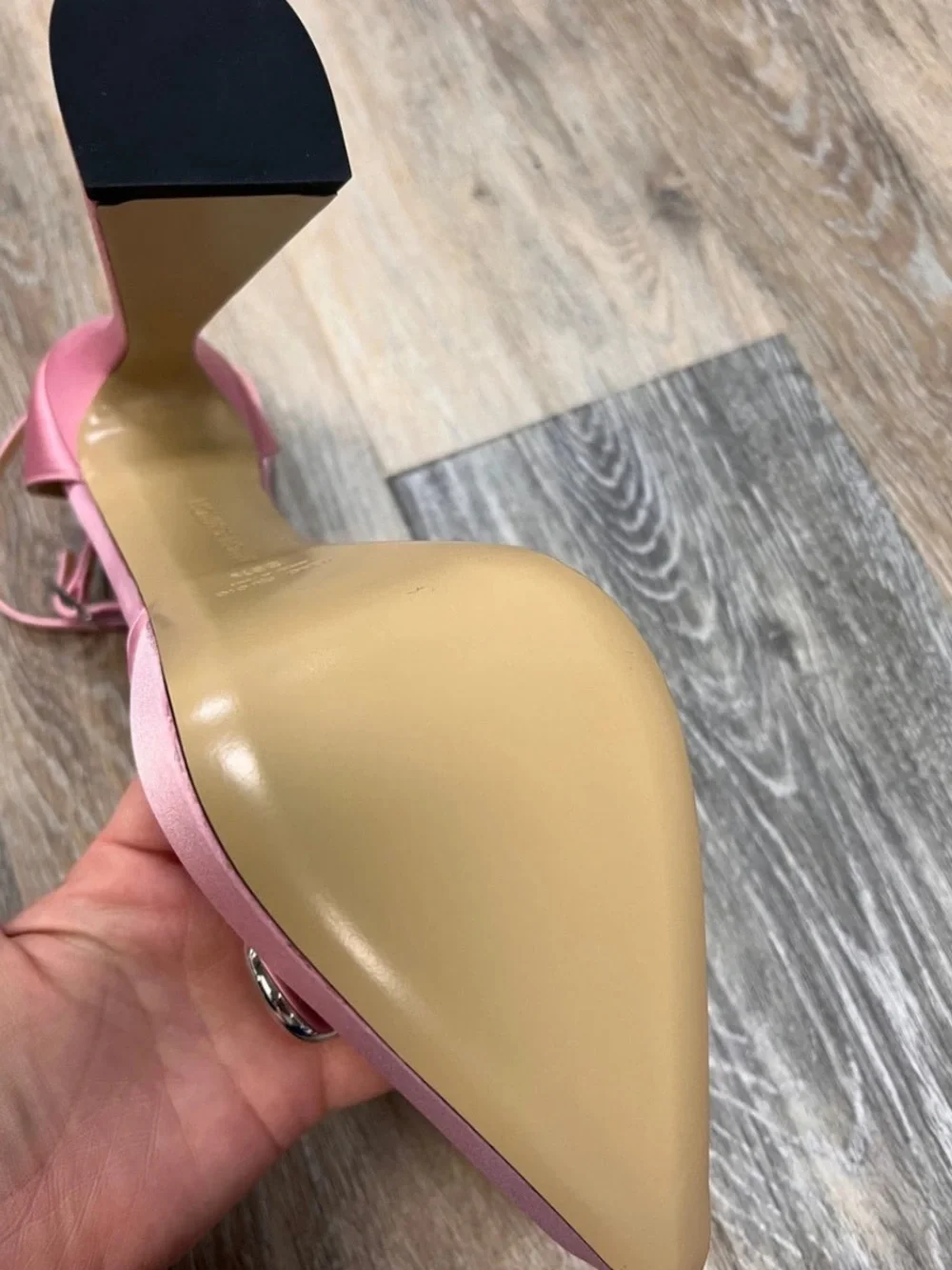 Mach & Mach Double Bow Pink Satin Platform Pumps size 38 1/2 Retail $1120